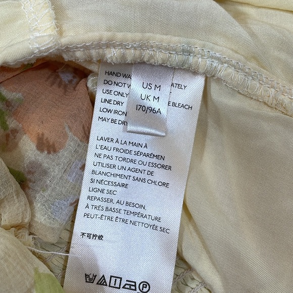 Free People Blouse Top Size M NWOT Long Sleeve Deep V - Picture 8 of 10